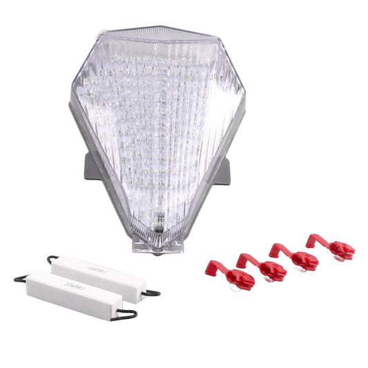 Motorcycle Rear Brake Tail Light Turn Signals for YAMAHA YZF R6 2006 2007 Clear