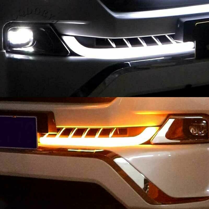 for Toyota for Land Cruiser LC200 16-2021 Flow LED Car Front Bumper Fog Lamp Bracket