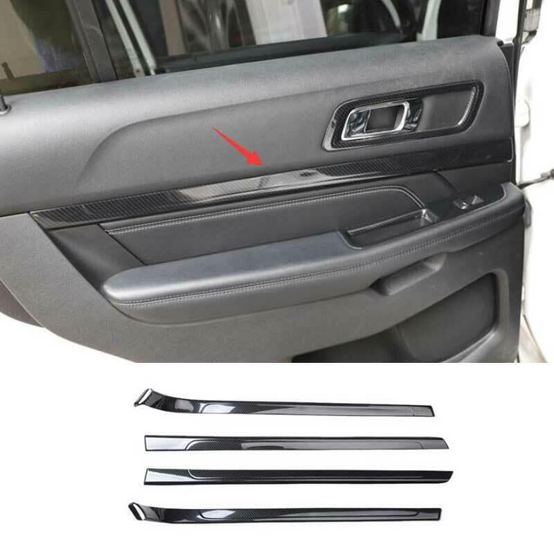 Carbon Fiber Interior Door Panel Cover Trim 4PCS Fit for Ford Explorer 2011-2019