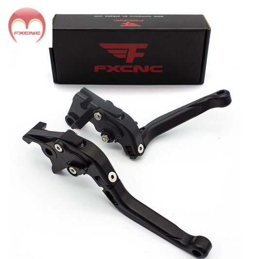 CNC folding extended brake clutch lever for Royal Enfield Himalaya 400 Black