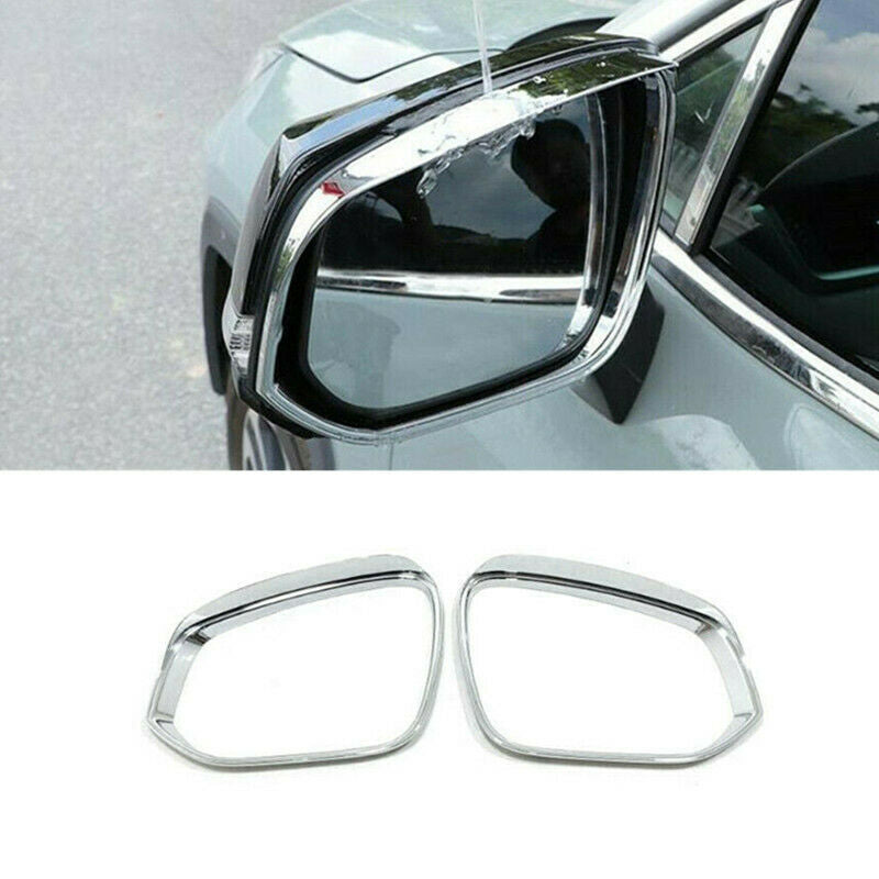 Chrome 2pcs Rearview Mirror Rain Eyebrow Cover Trim for Toyota for Sienna 2021-2023