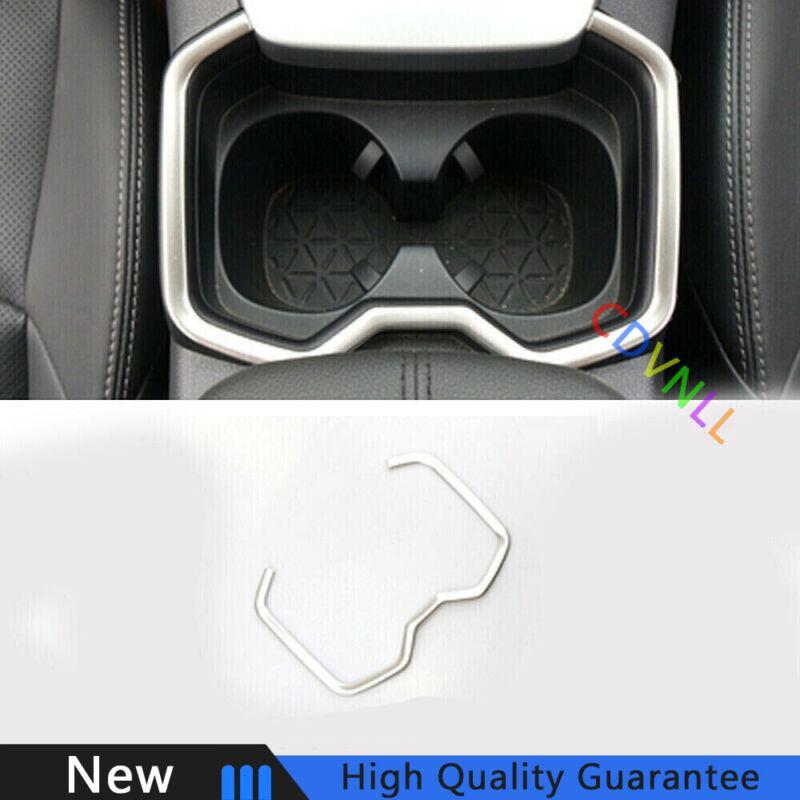 for Toyota RAV4 2019-2022 Silver Titanium Middle Console Water Cup Frame Trim 1
