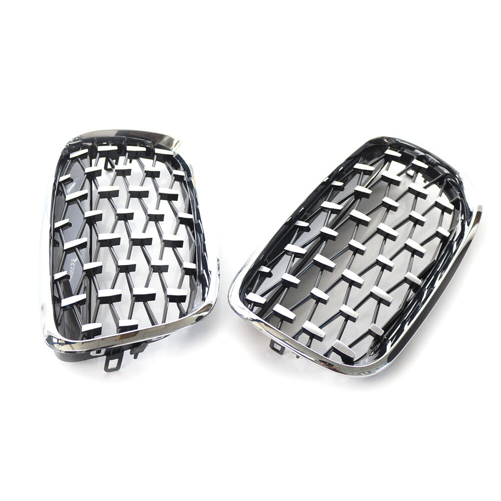 Diamond Style Chrome Front Kidney Grille Grill for BMW X5 E70 X6 E71 2007-13