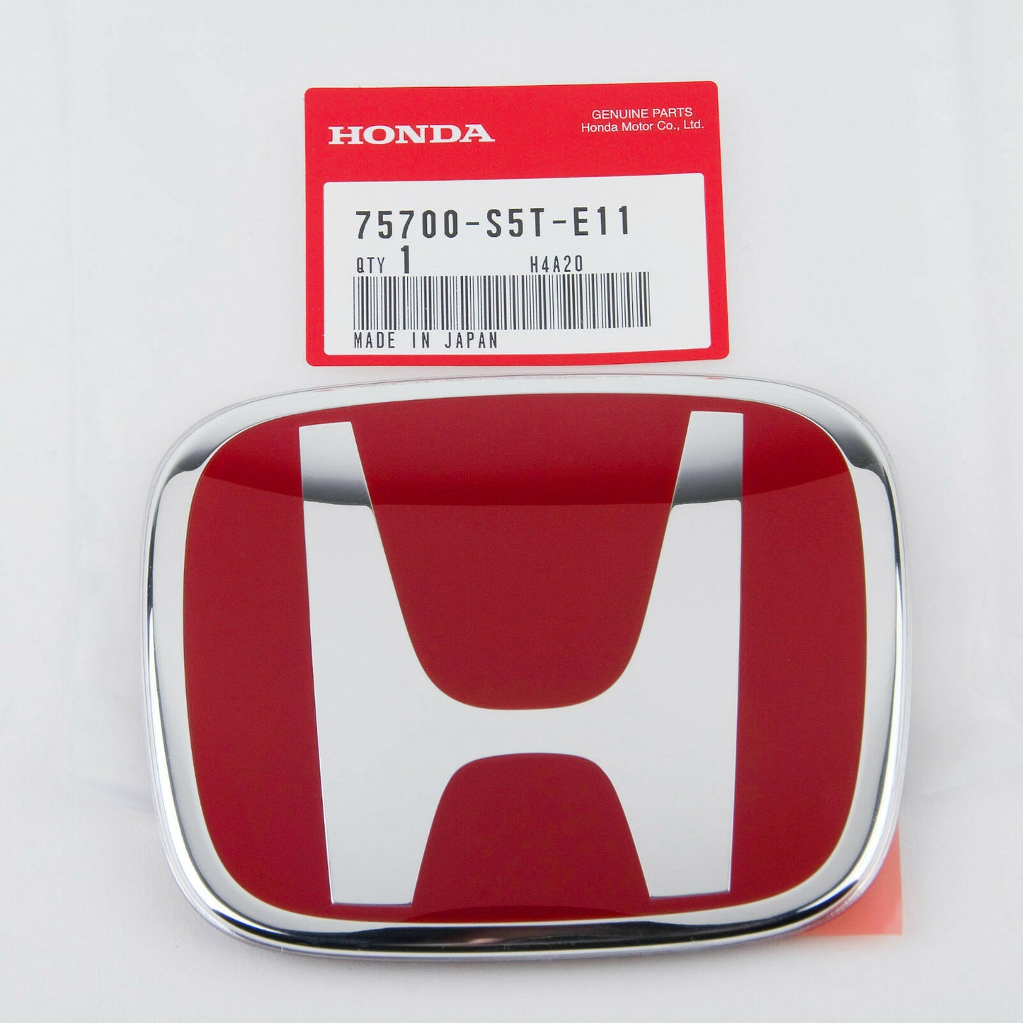06-11 for Honda for Civic 2DR Coupe JDM Red H Type R - Front and Rear Badges EX SI