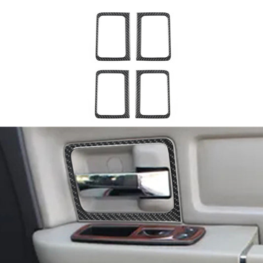 4Pcs Carbon Fiber Interior Door handle Cover Trim for Dodge for RAM 1500 2009-2012