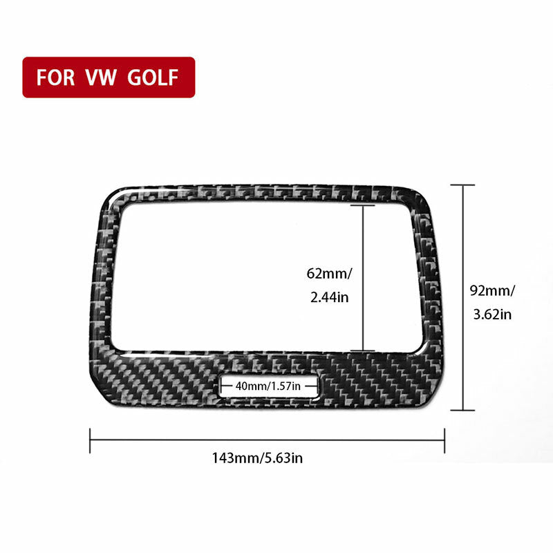 for VW for Golf MK7 2013-2019 Carbon Fiber Car Rear Air Condition Vent Cover Trim