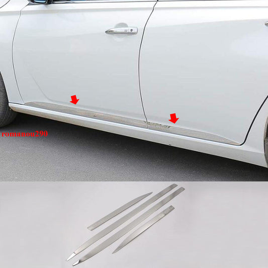4P for Nissan Altima 2019-2022 Outside door body side molding chrome trim Steel