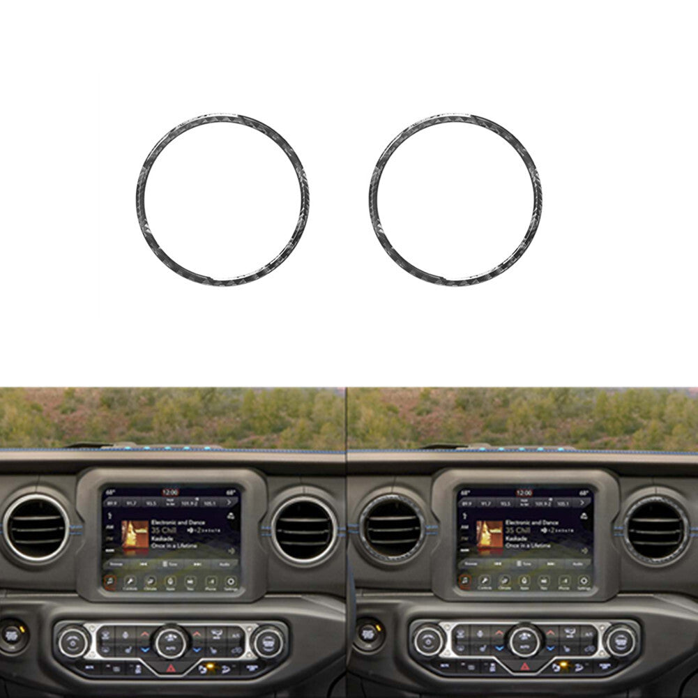 Carbon Fiber Central Vent Trimming for Jeep for Wrangler JL 2018+Gladiator 2020+