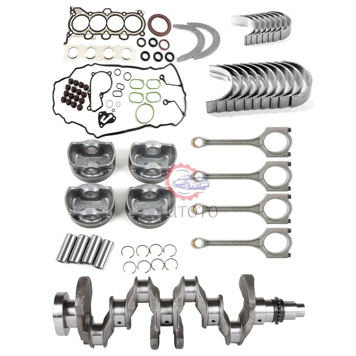 G4NB Engine Rebuild Kits w/ Crankshaft Main Bearing Set Crankshaft Fits for Kia