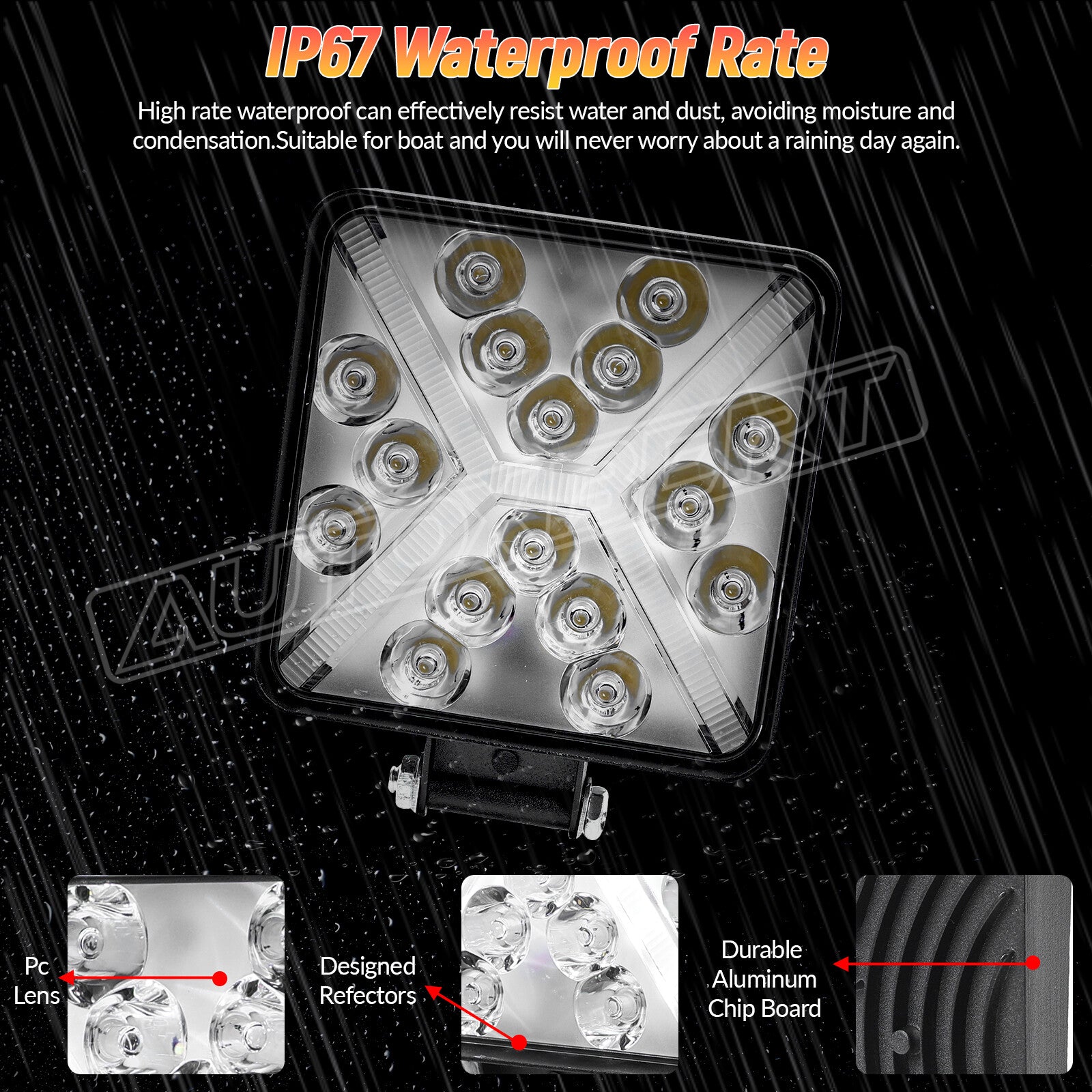 LED Offroad Lighting Driving Work Light Bar Truck Fog Lamp Pod Car 4x4 SUV Boat