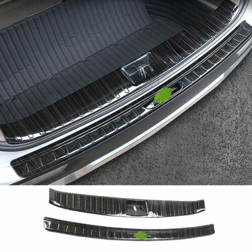 for Kia Carnival 2022-2023 Black Brushed Rear Bumper Protector Sill Plate Covers