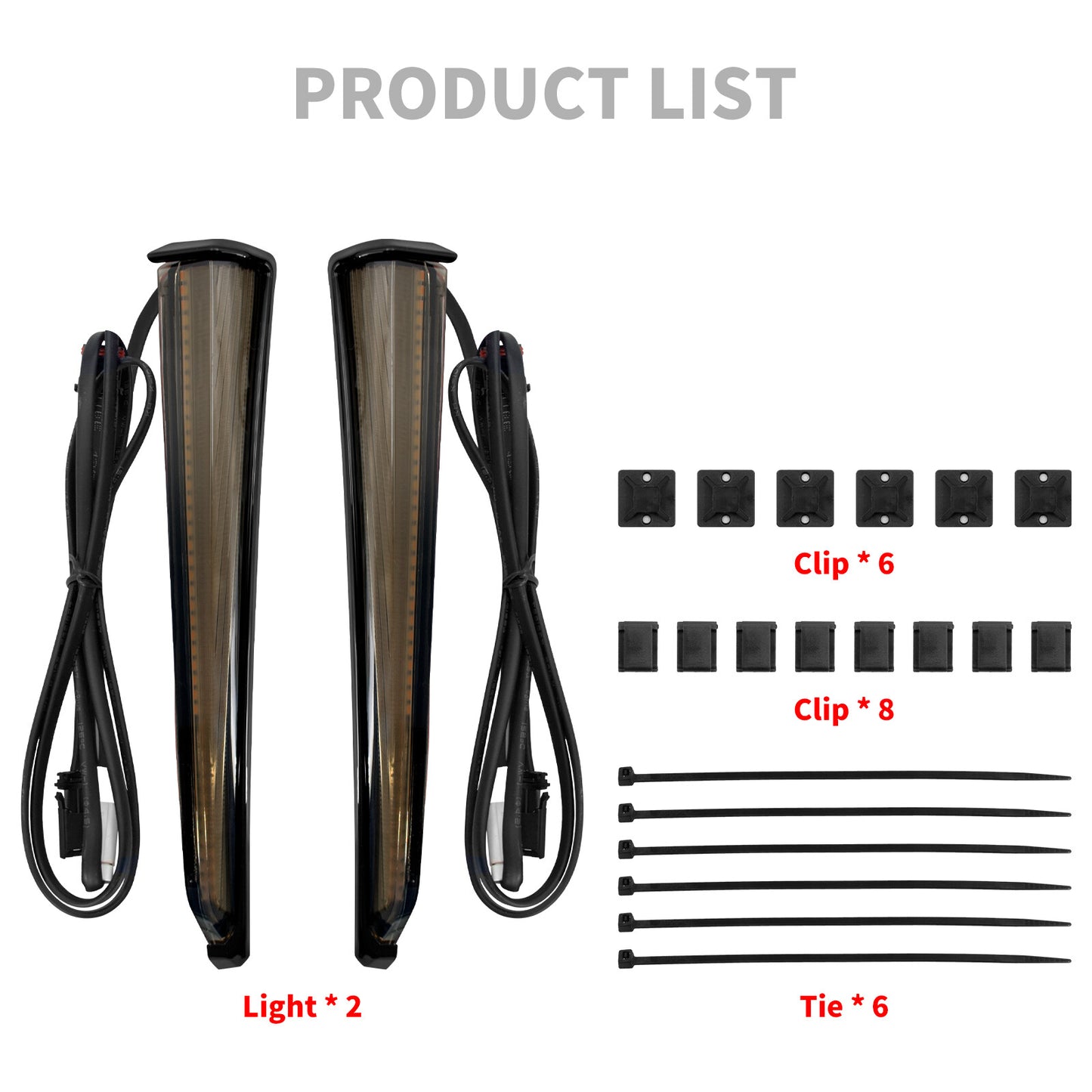 Lower Fairing LED w/ Smoke Lens Turn Signal Light Fits for Harley Touring 14-23