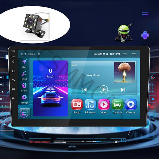 Android 13 10in 2 Din Car Radio Stereo For CarPlay GPS Navigation WIFI Bluetoot