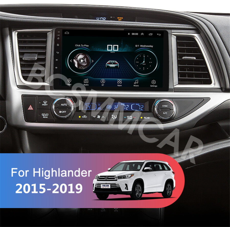 10.1 Android Car Radio Stereo Fit for Toyota Highlander 2015-2021 For CarPlay