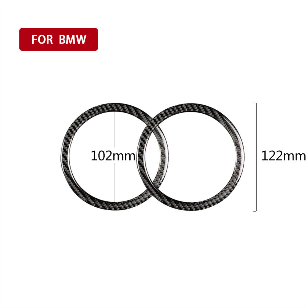 2¡ÁCarbon Fiber Door Speaker Ring Cover for BMW 3 Series E90 05-12 X1 E84 2008-12