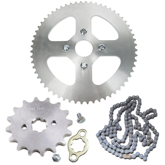 420 chain 16T front and rear sprocket Fo Dirt Pit bicycle all-terrain vehicle four-wheel go-kart Taodao off-road vehicle