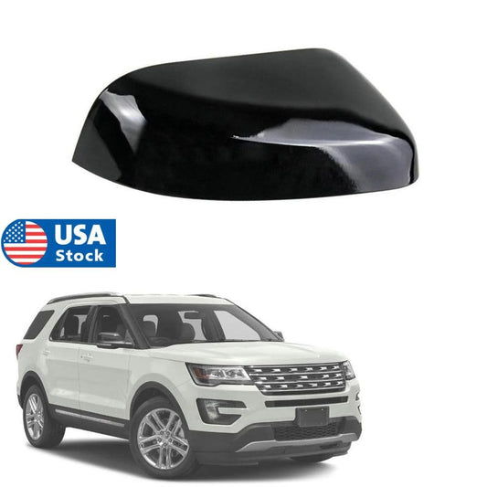 Car Passenger Right Side Mirror Cover Cap Black Color for Ford Explorer 2016-19
