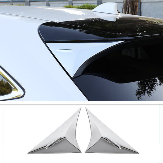 Chrome Exterior Rear Window Sill Spoilers Cover 2pc for Toyota Venza 2021-2023