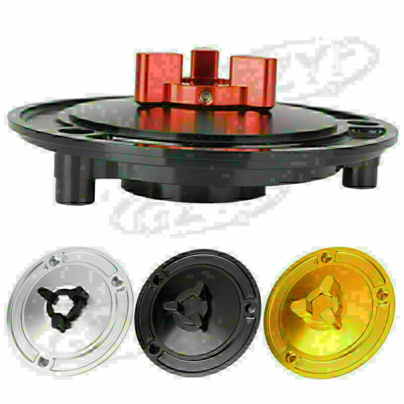 For Most for Suzuki Fuel Tank Cover Gas Cap Black Gold Motorcycle UK