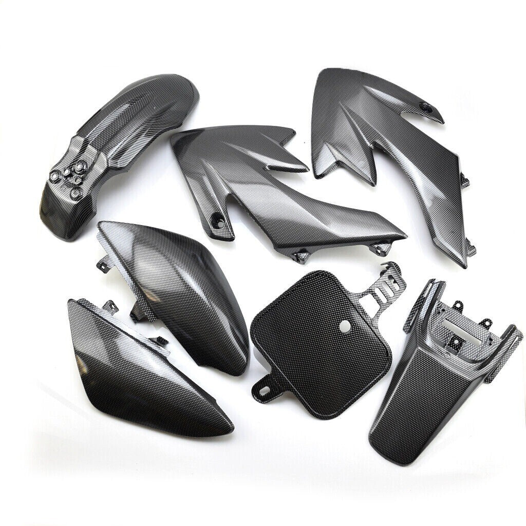 Carbon Fiber Plastic Fender Kit Body Work Fairing CRF XR50 CRF50 Pit Dirt Bike