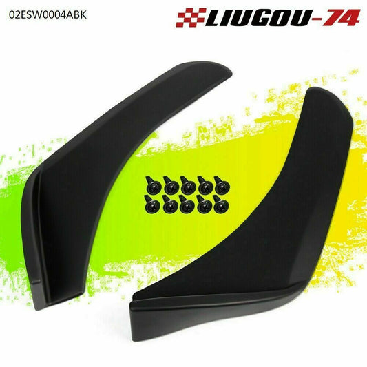 2-Pack Universal Front and Rear Bumper Split Lid Adapters - Winglets Canards Polypropylene