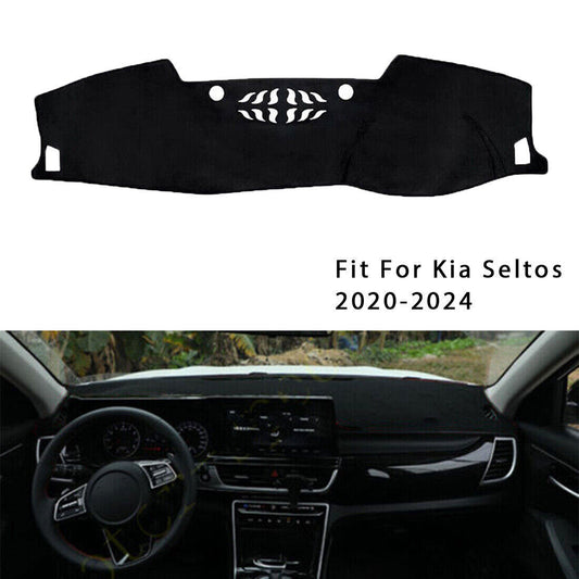 DashMat Cover Dashboard Non-slip Sun Protector Mat Pad for Kia Seltos 2020-2024