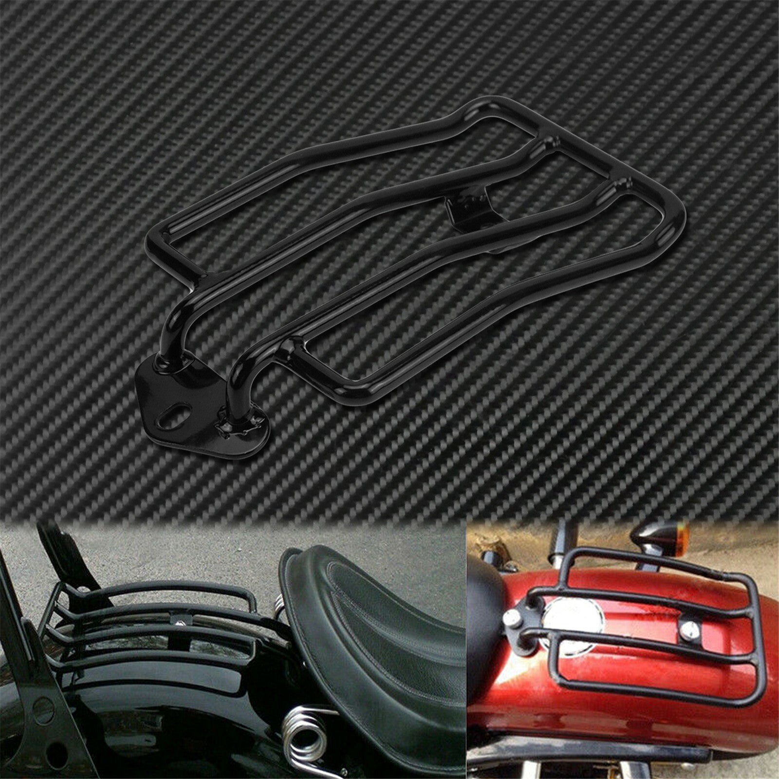 Gloss Black Motorcycle Solo for Seat Carrier Luggage Rack Fit For Sportster 2004-20