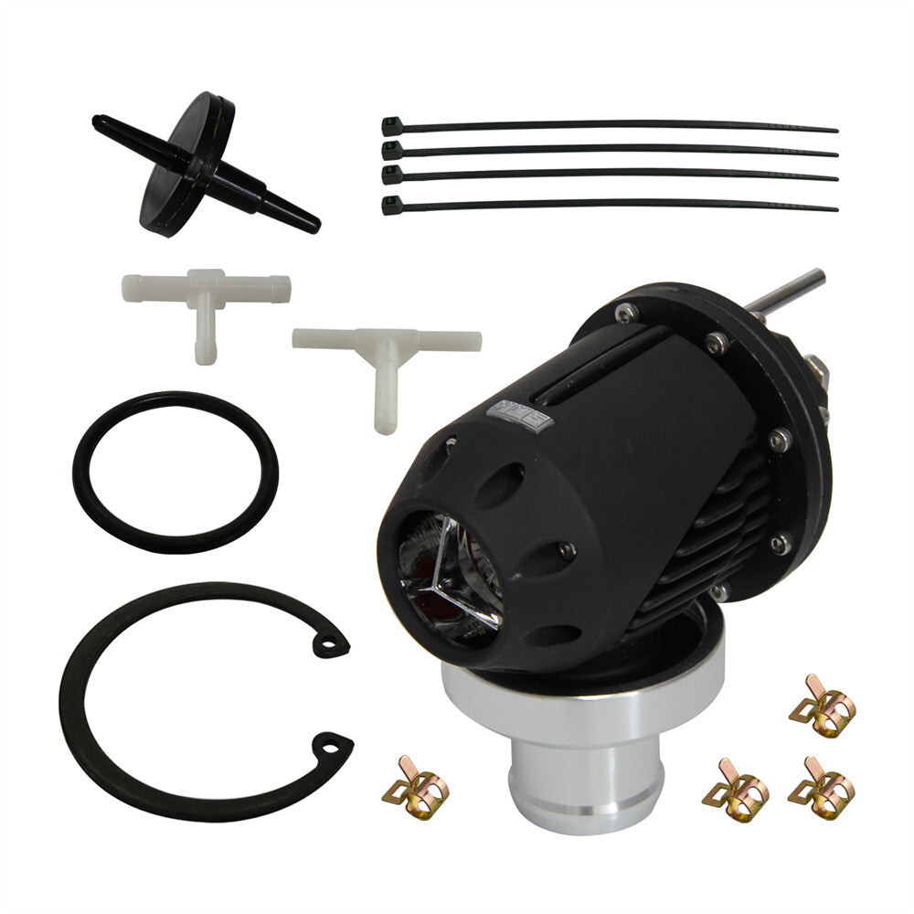 Universal Adjustable SQV Blow Off Valve BOV II 2 +2.5 Flange Pipe Adapter Black