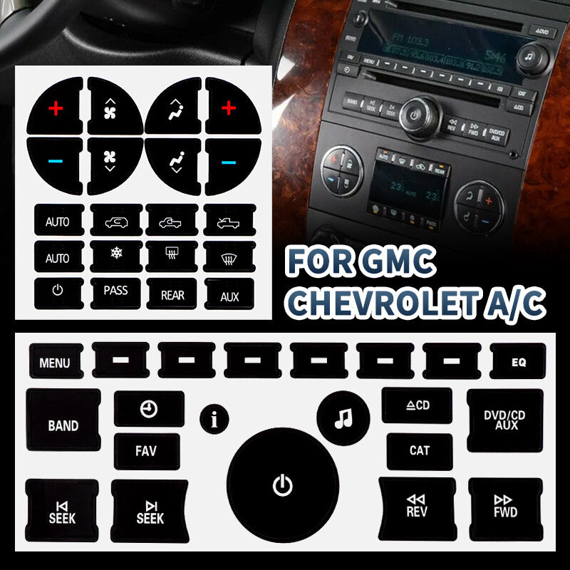 A/C Climate Control Radio Button Repair Decal Sticker fit for GMC for Chevrolet for Buick