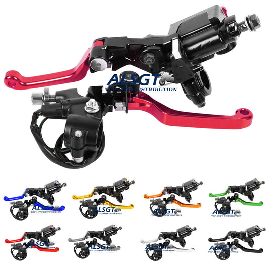 for Honda CRF250X CRF230F SL230 Red Brake Master Cylinder Reservoir Levers 7/8