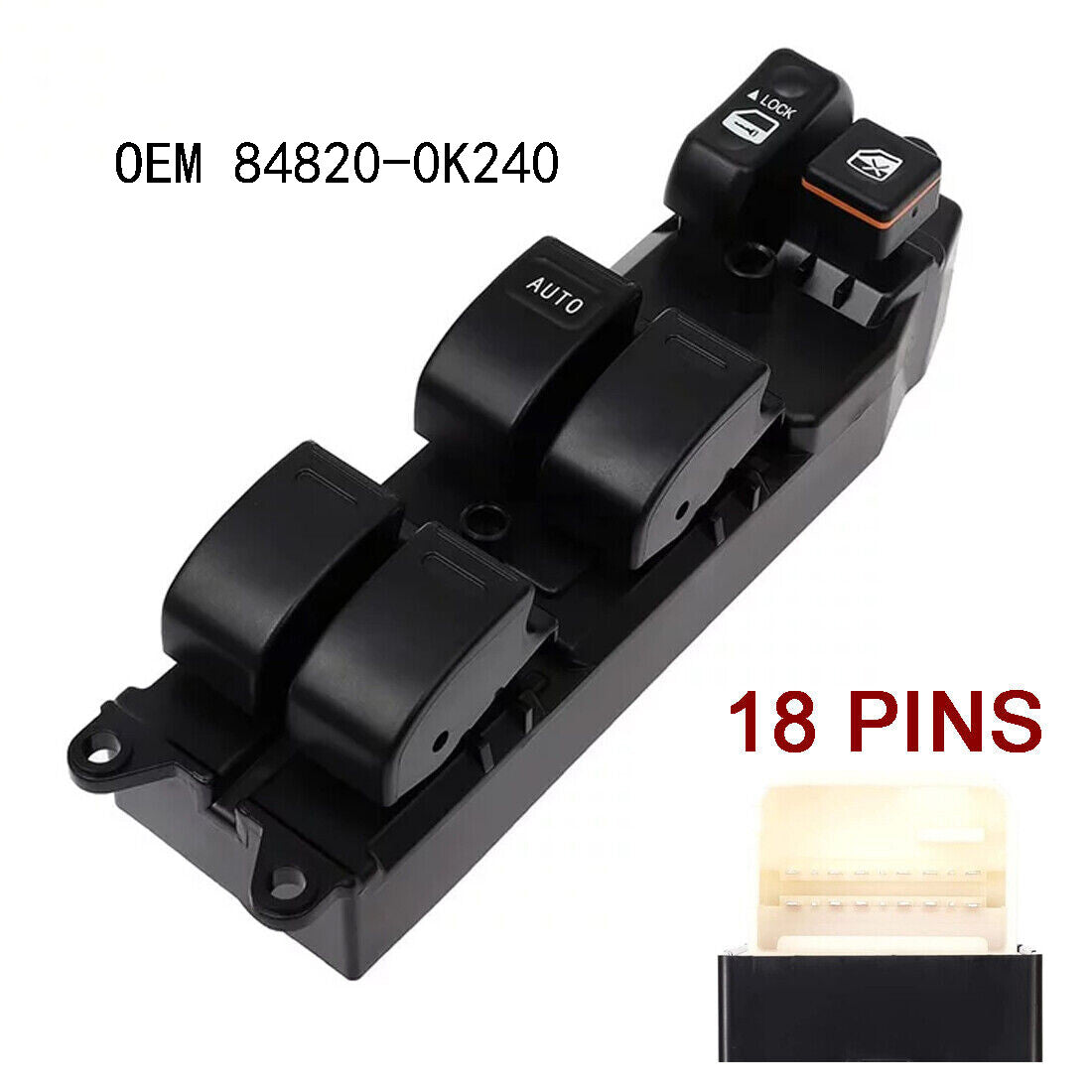 for Toyota Fortuner Hilux 84820-0K061 Front Right Master Power Window Switch NEW