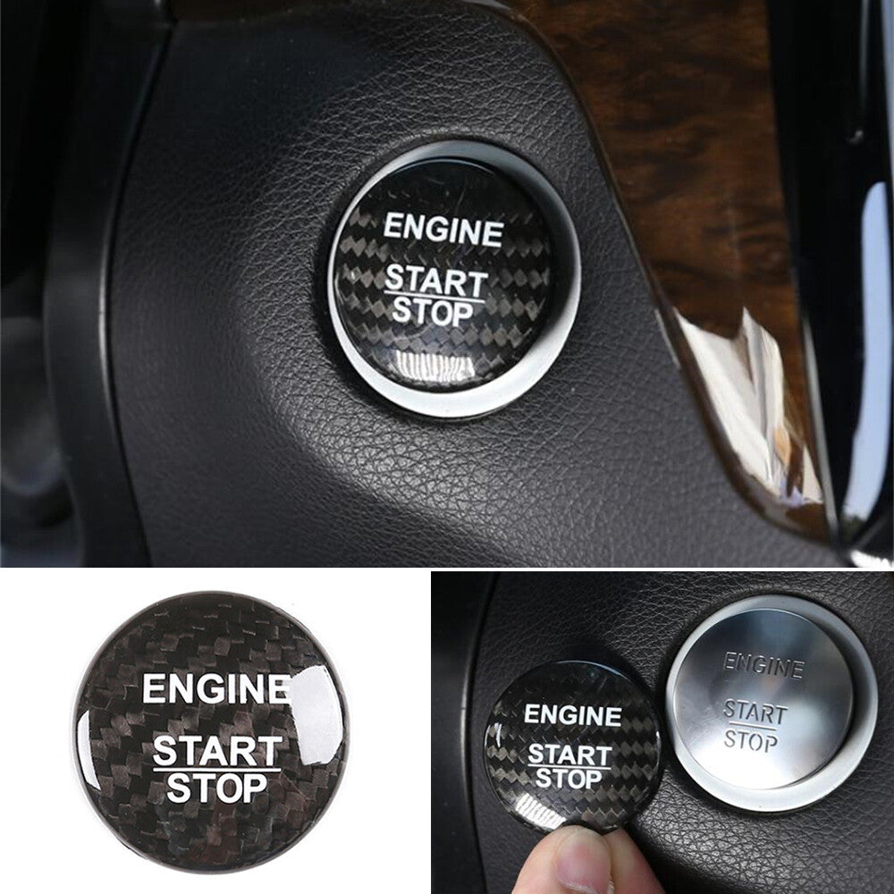 Carbon Fiber Engine Start Stop Button Trim for Mercedes-Benz A/B/C/GLA/GLC Class