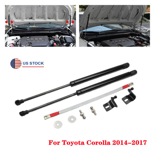 2 Pcs Engine Hood Lift Support Shock Strut Damper Black For 14-17 for Toyota for Corolla
