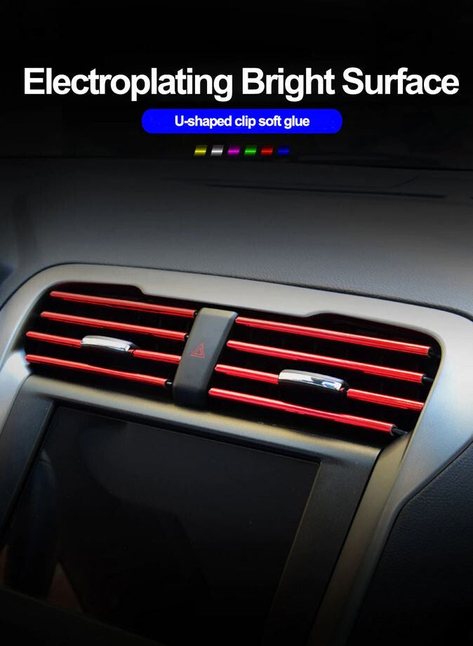 Green decorative strip for car air conditioning sockets suitable for Jeep for Mini