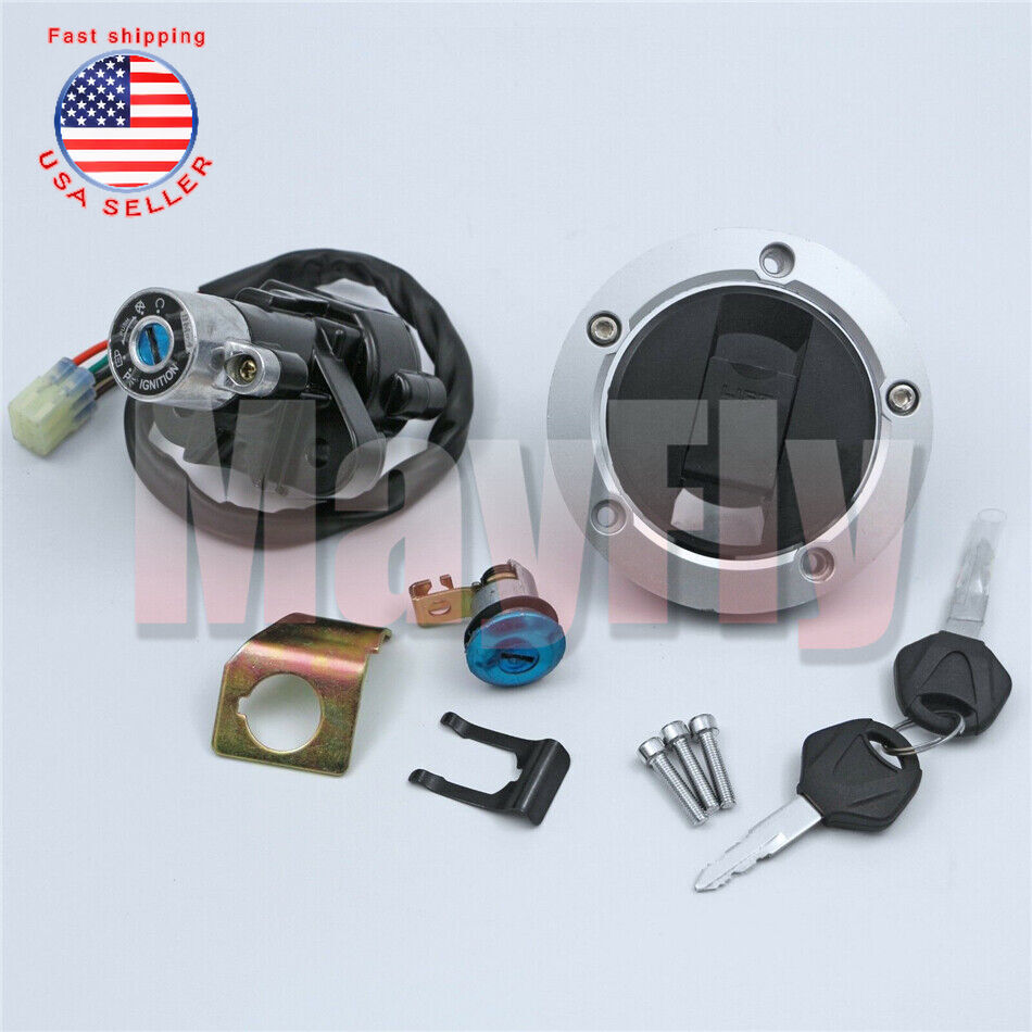 Fit for Suzuki V-Strom DL1000 Ignition Switch Lock Fuel Gas Tank Cap for Seat Key