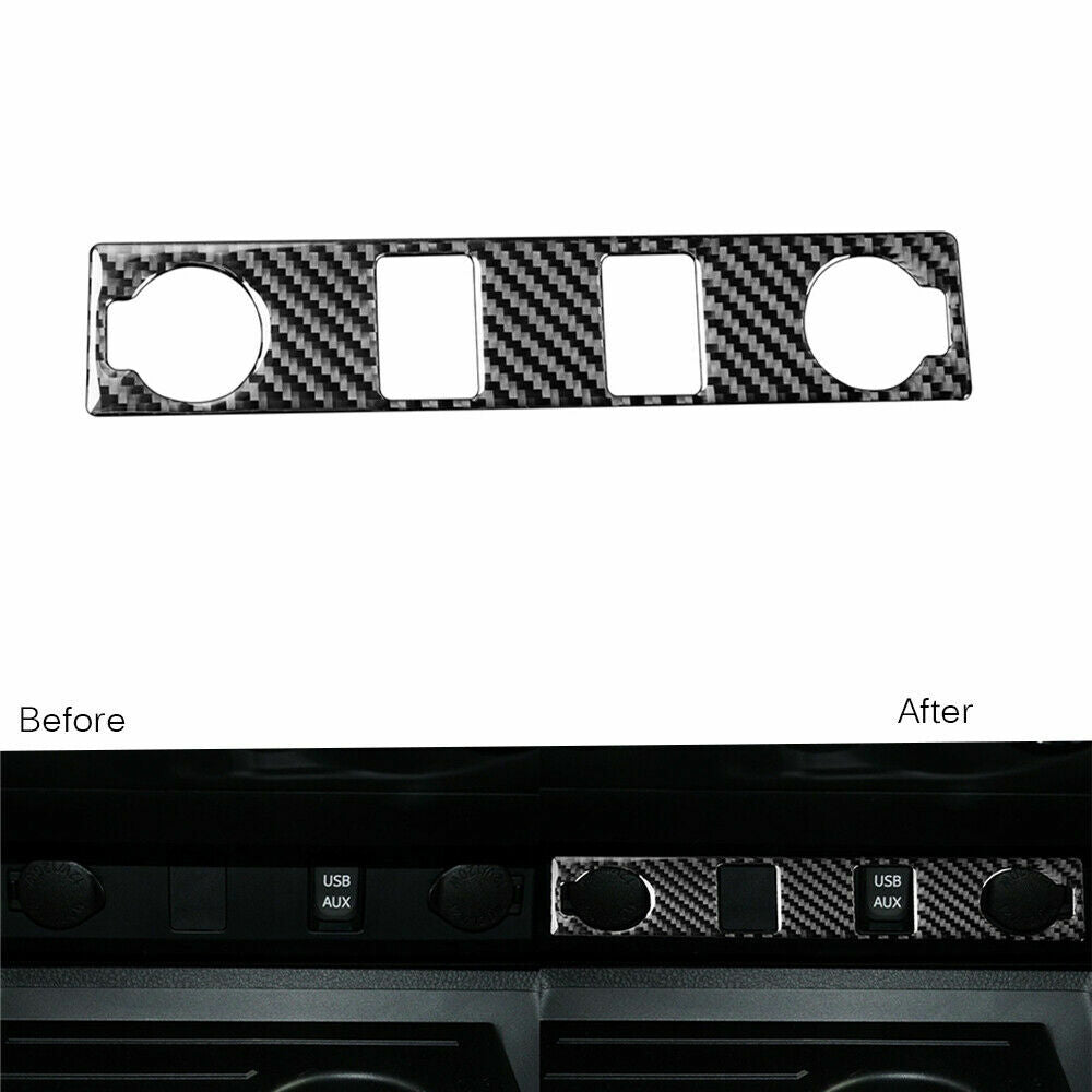 Carbon Fiber Lighter Switch Panel Trim Cover Fit for Toyota Tundra 2014-18