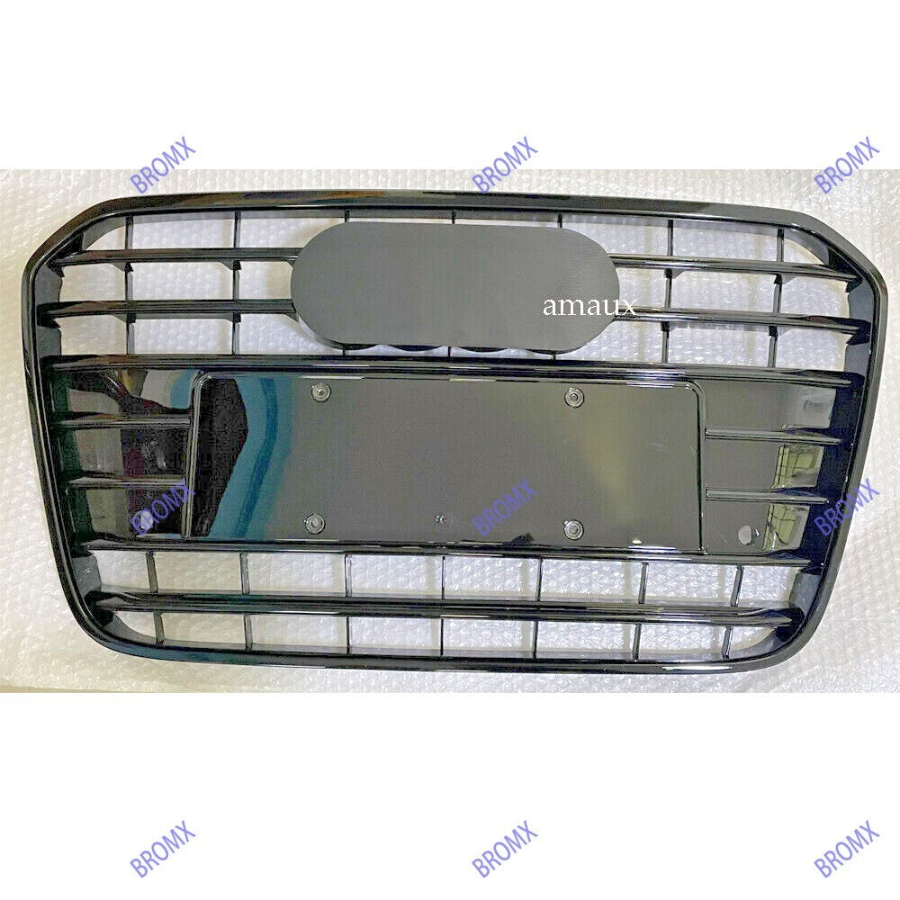 Fit for Audi A6 C7 2012-2015 Front Grille Mesh Grill Bumper Radiator Grill Black