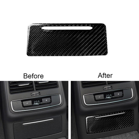 for Audi for A4 B9 2017-2019 Carbon Fiber Rear Ashtry Panel Decorative Cover Trim