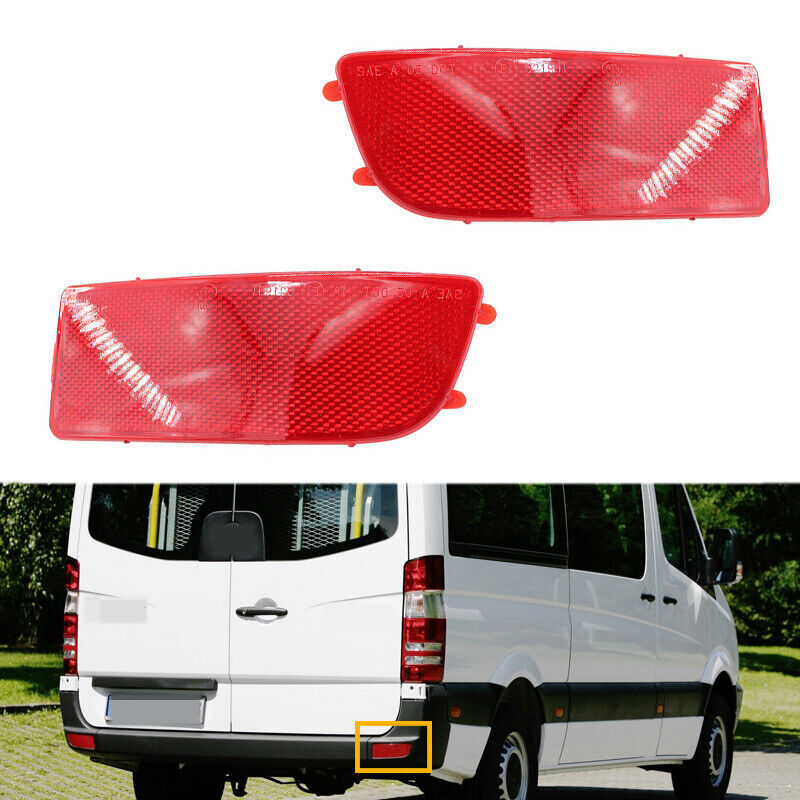 pair of rear bumper reflectors for Mercedes-Benz for Dodge Sprinter W906 2006-2016