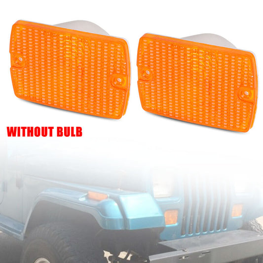 Front Bumper Turn Signal Lamps Side Marker Lights for Jeep 1987-1995 for Wrangler YJ