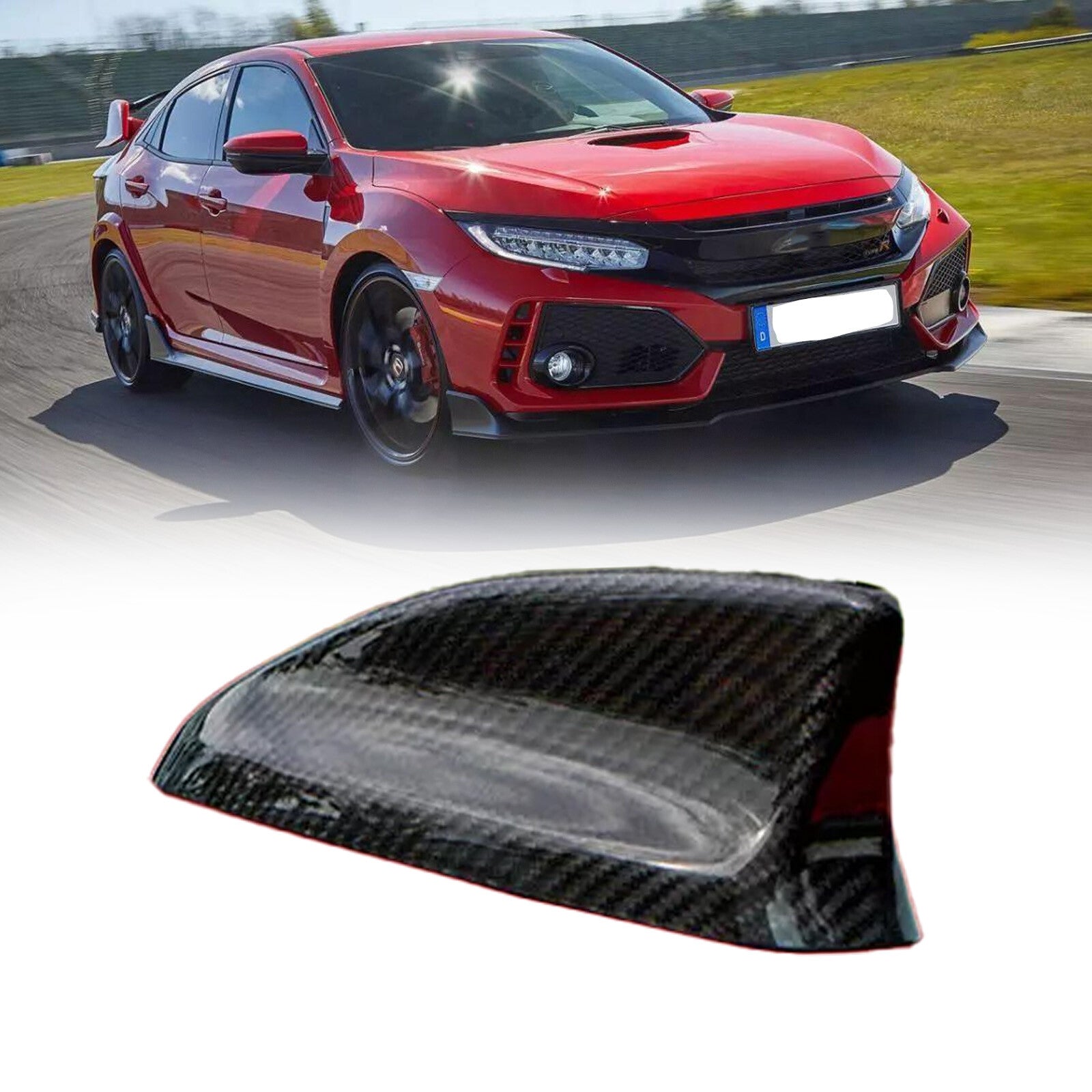 Dry Carbon Fiber Shark Fin Antenna Cover for Honda 11th Gen for Civic Type R