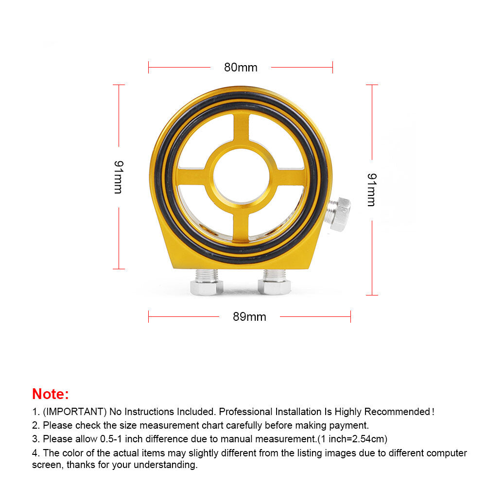 Oil filter cooler sandwich plate adapter accessories and 4 connectors universal aluminum