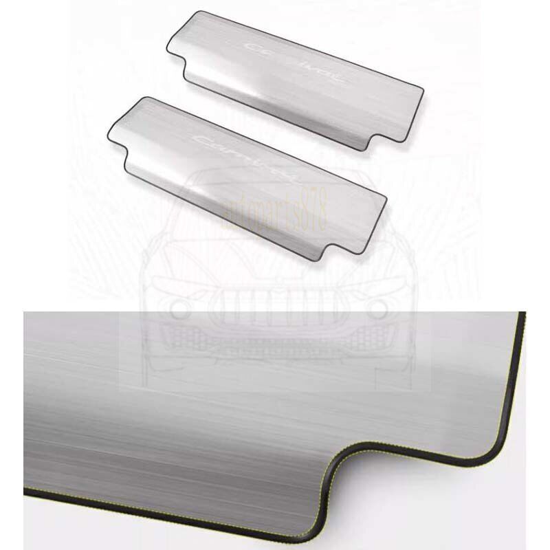 2P Silver Steel for Seat Anti Kick Pad Protective Trim For 2022-2024 for Kia Carnival