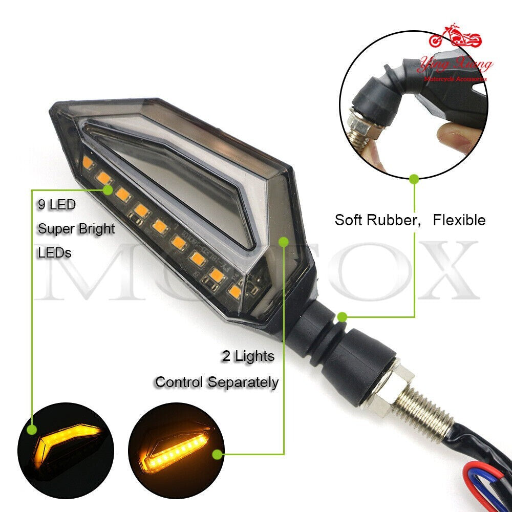 Motorcycle LED Turn Signal Indicator Light Fit For GSX600/750F GSX1250FA GSF600