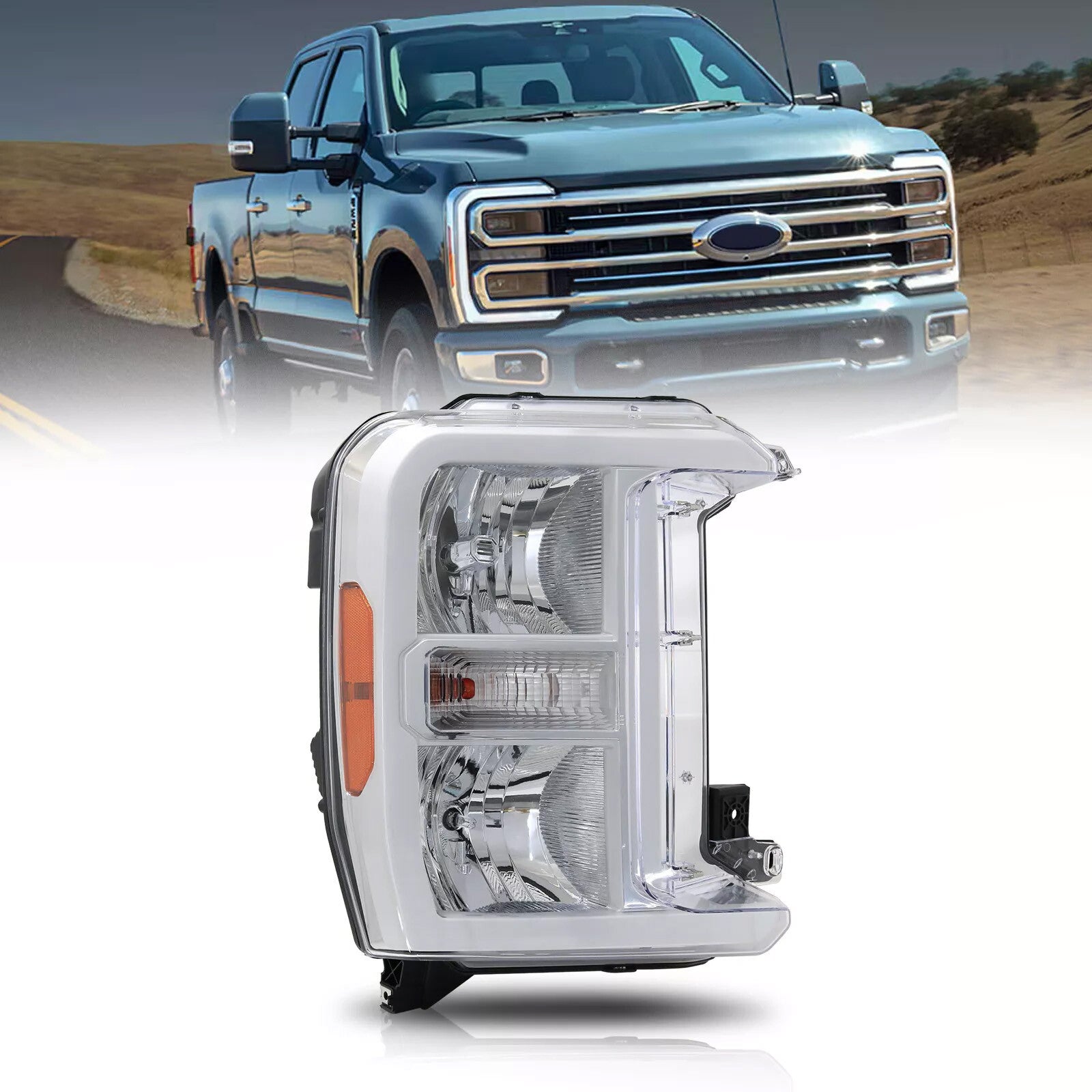 For 2023-2024 for Ford F250 F350 F450sd F550sd Left Headlight Assembly Driver Side