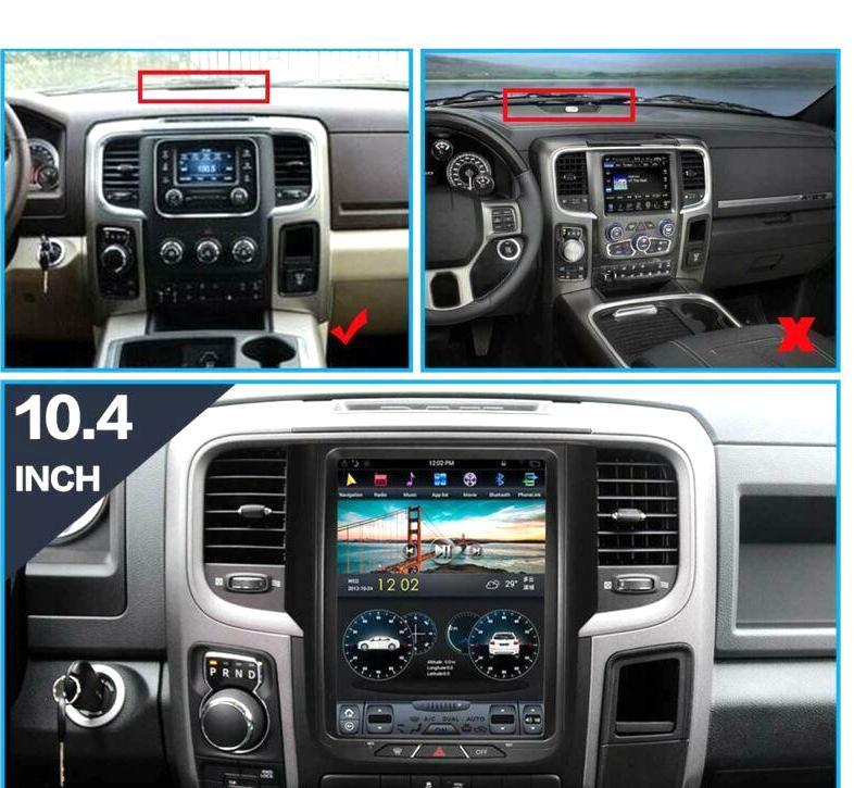 2012-2018 for Dodge for RAM 1500 Stereo Radio GPS NAVIGATION 10.4 Android 9.0 WiFi