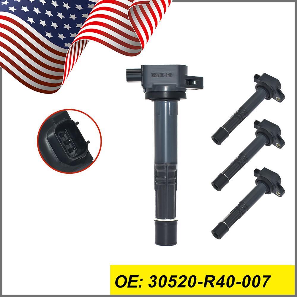 Set of 4 Ignition Coils for Acura ILX for Honda Accord CR-V for Civic 2.4L 30520-R40-007