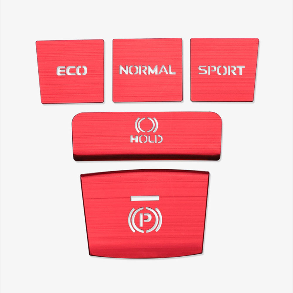 5PCS Gear Shift Panel Button Cap Decor Trim Cover for Toyota Camry2018-2022 Red