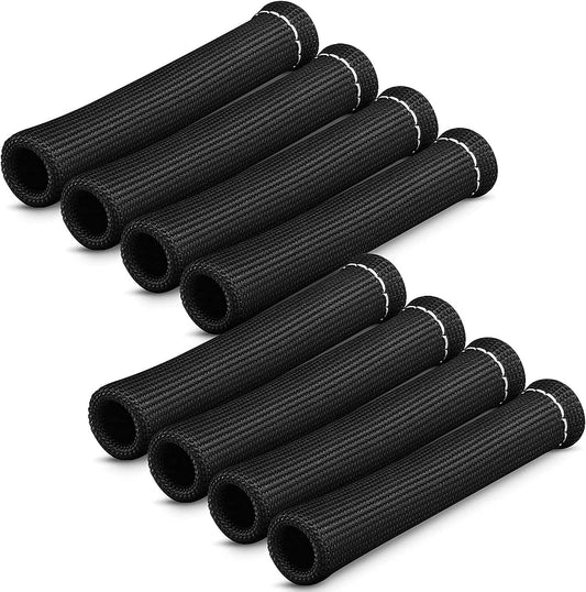 8PCS BLACK 2500¡ã SPARK PLUG WIRE BOOTS HEAT SHIELD PROTECTOR SLEEVE FOR SBC BBC