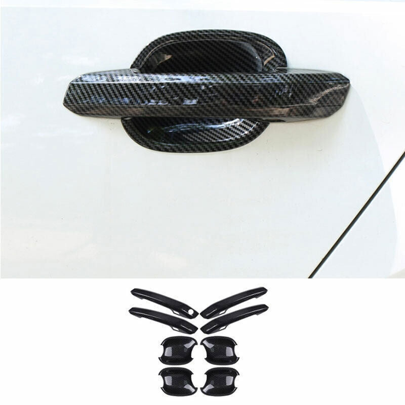 for Audi 2017-24 A4 A5 ABS Carbon Fiber Side Door Handle Bowl Molding Cover Trim